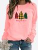 Women Winter Clothing Christmas Printed Casual Sweatshirt Long Sleeve Tops T-shirt Ladies Round Neck Pullover Sweater