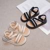Children Summer Sandals Fashion Girls Rhinestone Beach Shoes Solid Color Kids Causal Gladiator Sandals Thick Soled Non-slip