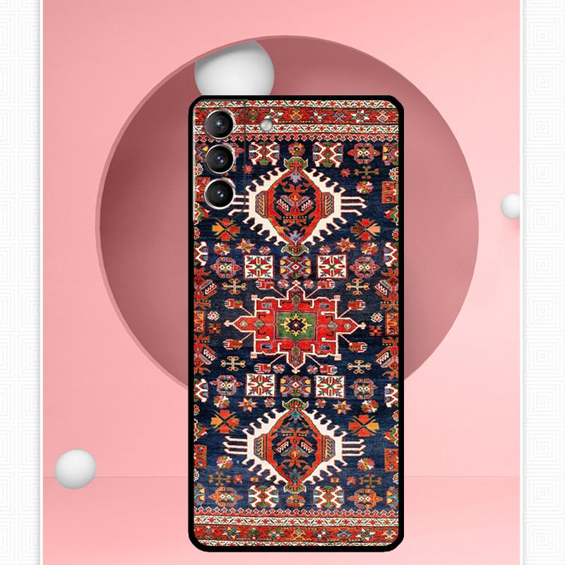 Persian Carpet Floral Pattern Cover For Samsung Galaxy S23 S24 Ultra S8 S9 S10 S22 Plus Note 10 20 Ultra S20 S21 FE Case