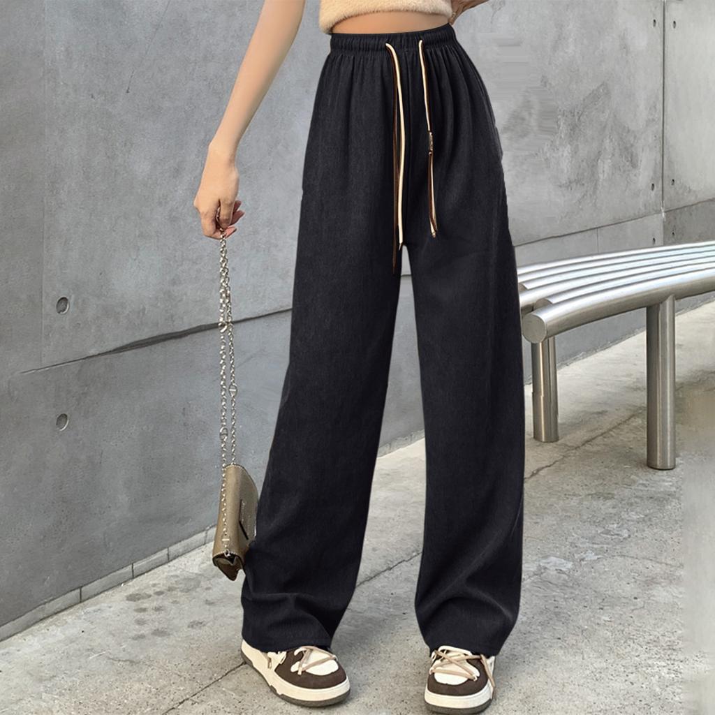 Women's Fashionable Casual Loose Fleece Lined Long Pants