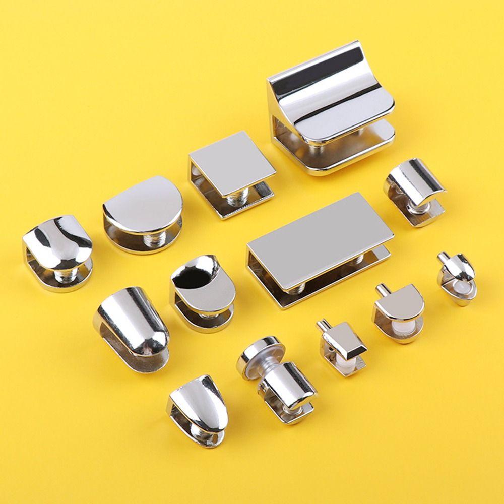 Thicken For 6-12mm Furniture Hardware Glass Clamp Panel Bracket Shelves Clips Shelf Holder Support