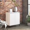 VidaXL Buffet, Cabinet with 2 Doors, Storage Furniture, Living Room Organizer, Industrial, White Wood 806076