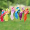6pcs/set Artificial Foam Colorful Feather Bird Home Ornament Wedding Decoration
