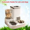 Large Capacity Cat Water Fountain with Stainless Steel & Ceramic Bowls, Wet/Dry Separation, and Automatic Feeder