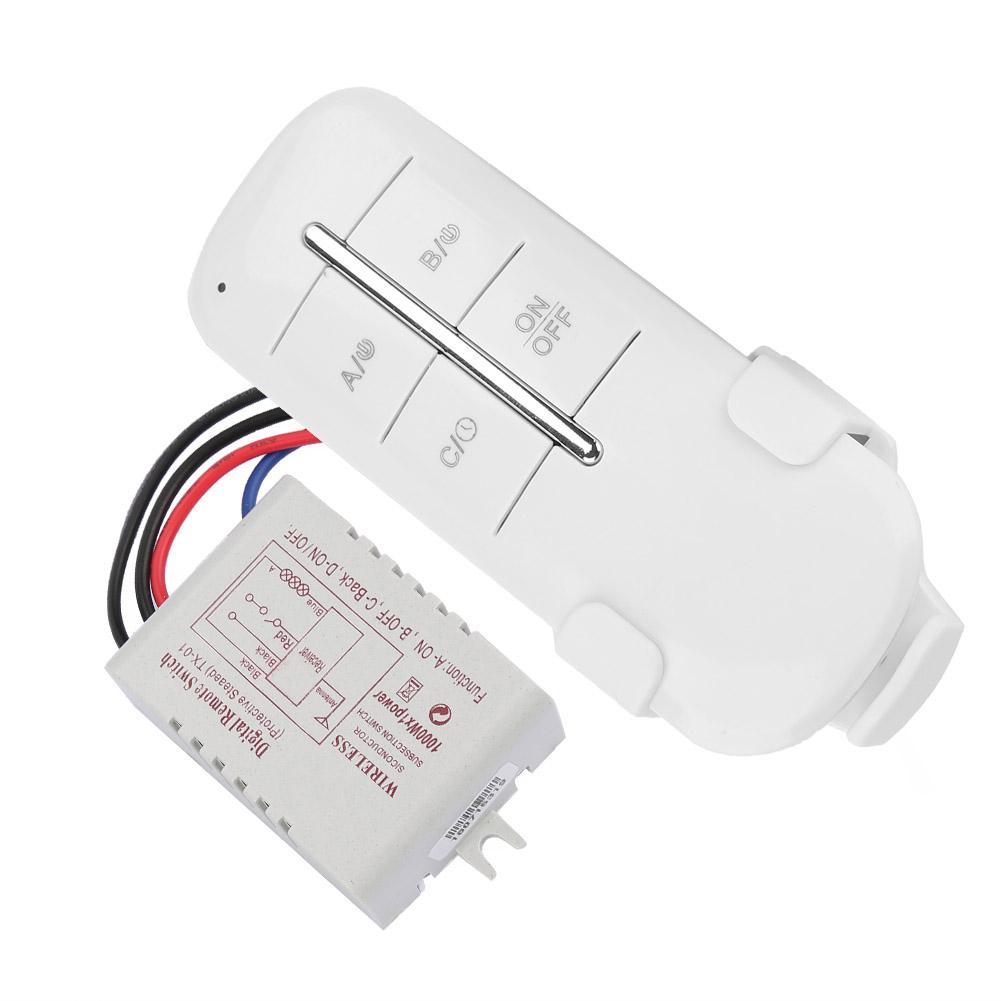 1/2/3/4 Ways ON/OFF AC180‑ 240V 1000W Wireless Receiver Lamp Light RF Remote Control Switch