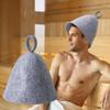 Head Protection for Hot Dry Steam Room Bath Felt Shower Cap Sauna Hat Anti Heat Cap Felt Wool Cap