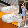 Leather Summer Breathable Single Net Little White Shoes Women's New Fashionable Versatile Mesh Thick Baseplate Shoes