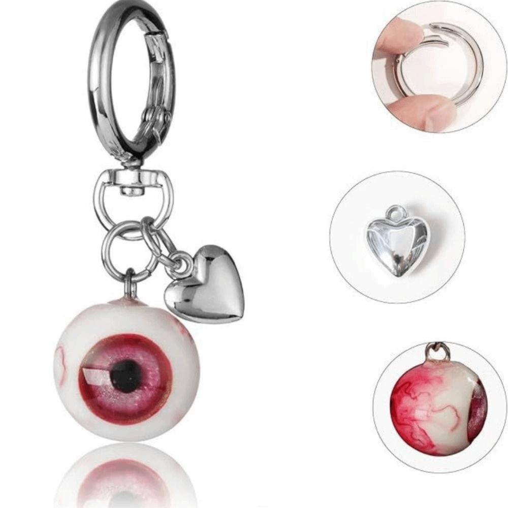 Resin Material Gothic Eye Keychain Goth Style Eye Keychain Halloween Eyes Keychain Purse Charms