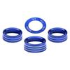 3Pcs Auto Center Console Knob Ring Car Interior Air Conditioning Control Radio Knob Covers Trim for Challenger 2015-2021
