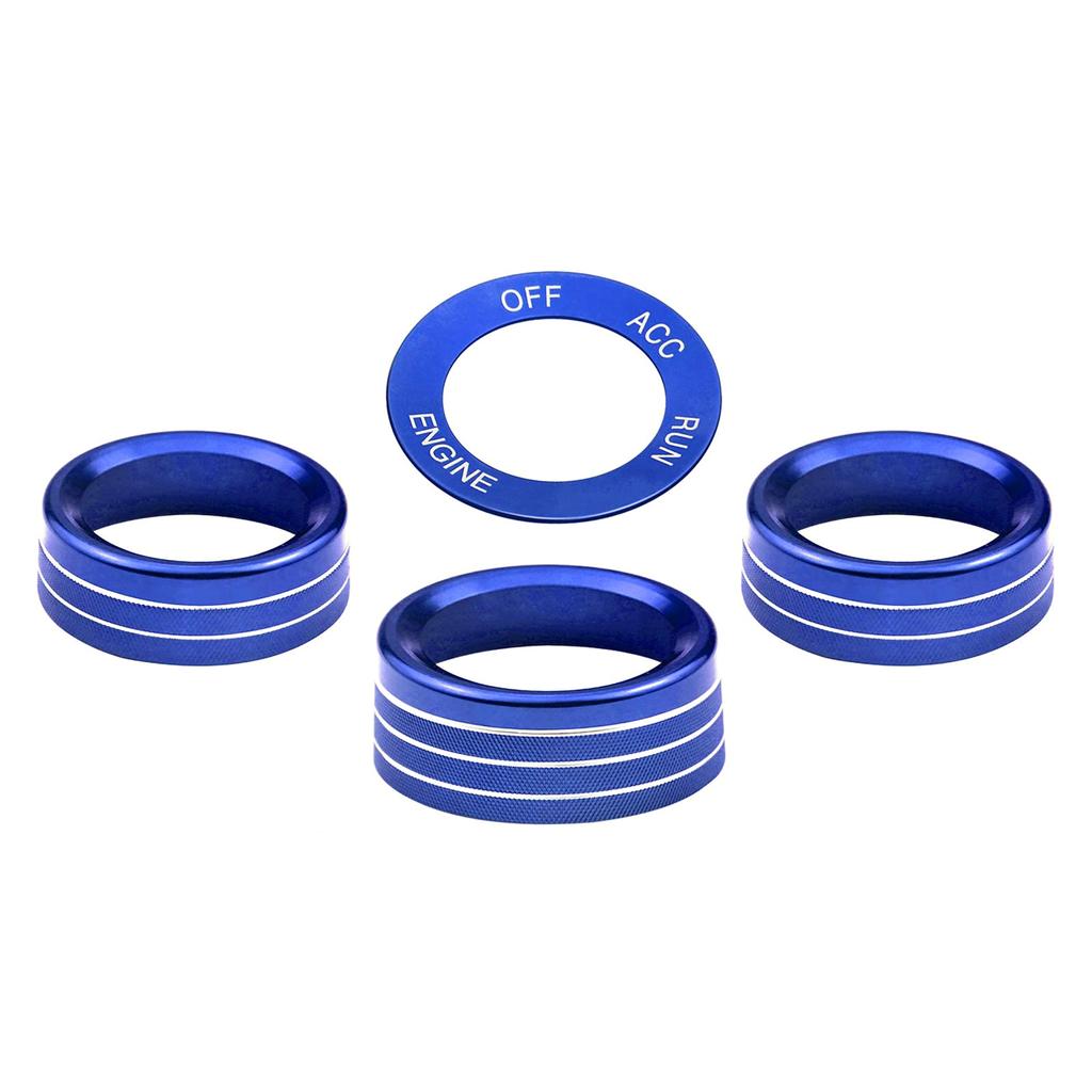 3Pcs Auto Center Console Knob Ring Car Interior Air Conditioning Control Radio Knob Covers Trim for Challenger 2015-2021