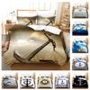 3D Anchor Bedding Set Luxury Quilt and Pillow Case 2/3pcs AU180 * 210 Single/Double Bed Holiday Gift Soft Home Textile