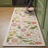 Kitchen Carpet Absorbent Floor Mat Pvc Diatom Mud Mats Home Decoration American Retro Flowers Rug Bathroom Non-slip Area Rugs