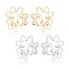 Alloy Trendy Face Earrings Fashionable Geometric Design Street Style Jewelry