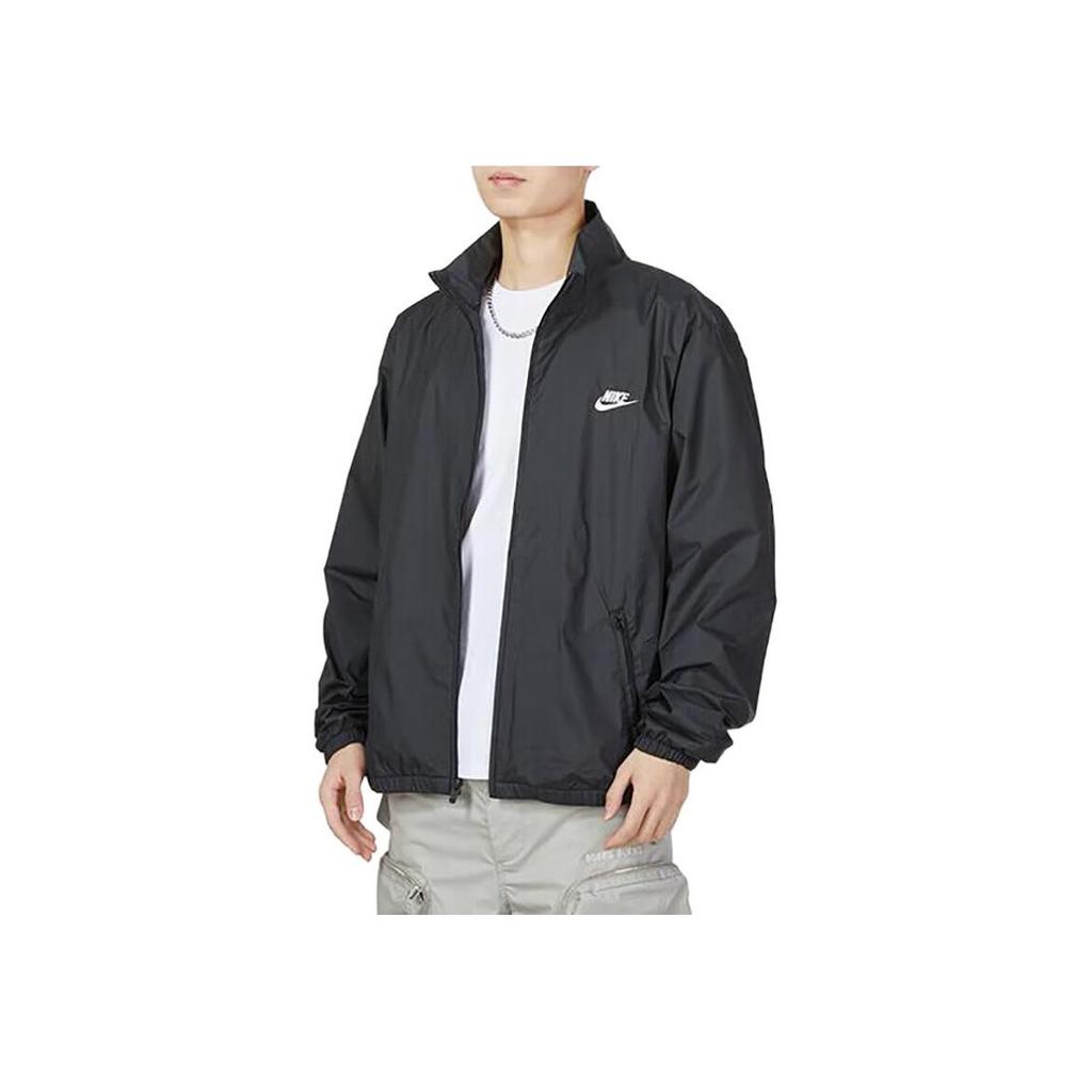 Nike Спортивная повседневная куртка с логотипом алфавита и воротником-стойкой, мужские куртки черного цвета DX0673-010