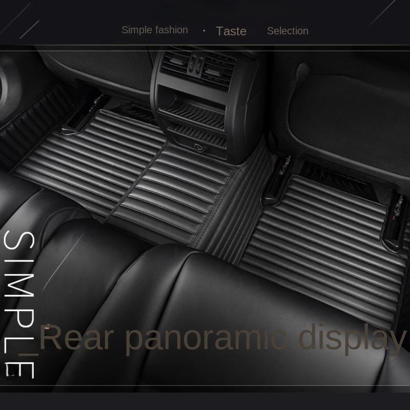 Striped Pu Leather Custom Car Floor Mat for Toyota Corolla 2014-2018 Year Interior Details Car Accessories Carpet