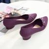 2025 Women Pumps Low Heel Waterproof Rubber Shoes Slip On Antiskid Soild Shallow Slip-on Female Footwear Zapatillas Mujer Tacon