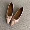 Fashion Women Bow Pointed Toe Shoes Flats Shallow Casual Shoes Woman 2024 Trend Autumn Dress Shoes Walking Cozy New Mujer Zapatillas
