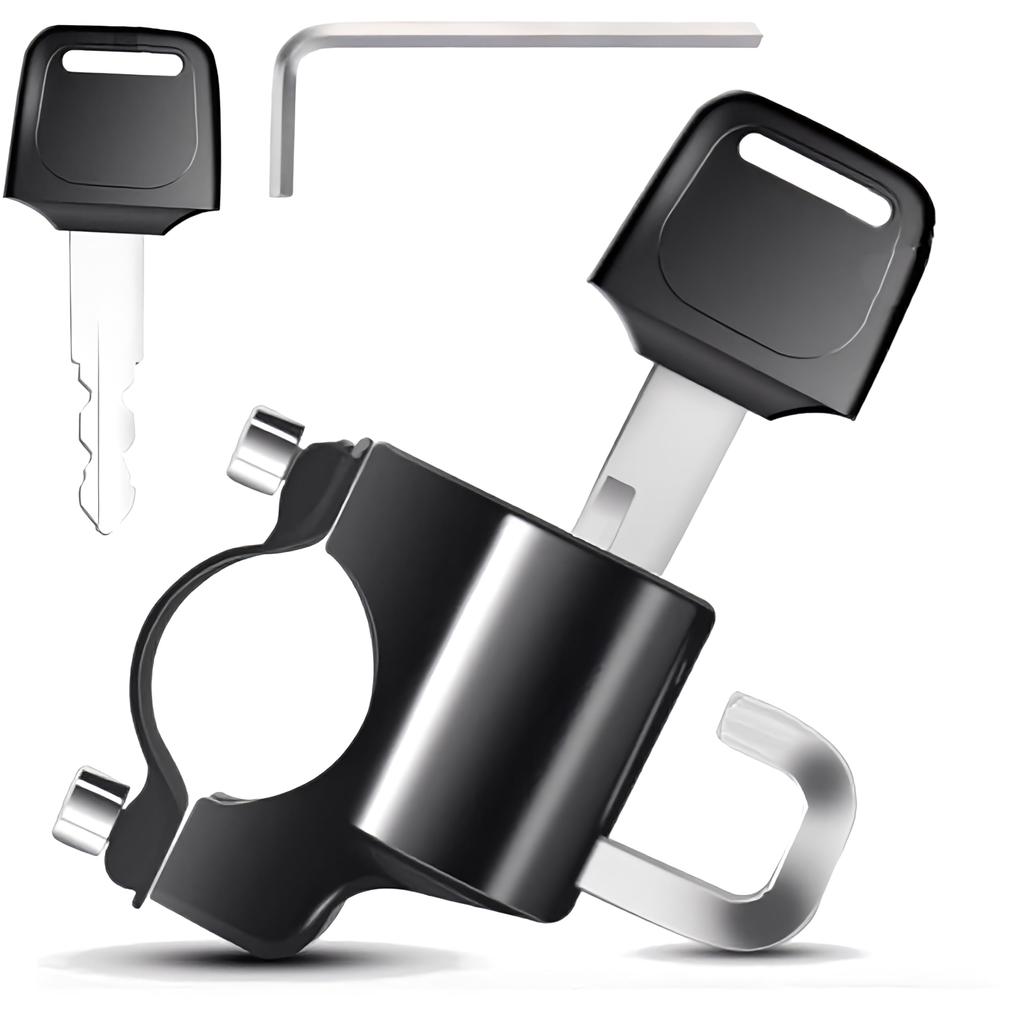 MN-FACTORY JP Helmet Lock, Met Lock, Helmet, Holder, Motorcycle, Anti-theft Key, Anti-theft Guard, Scooter, Electric Bicycle