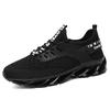 Spring/Autumn Men's Large Size Blade-soled Shoes Flying Weave Fitness Jogging Shoes