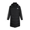 Long Warm Thick Windproof Duck Down Jacket With Detachable Hood Unisex Outerwear Black ADIPK01T-BW