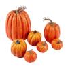 7pcs Artificial Pumpkins Assorted Fake Simulation Pumpkin for Halloween Thanksgiving Party Home Decoration Gifts