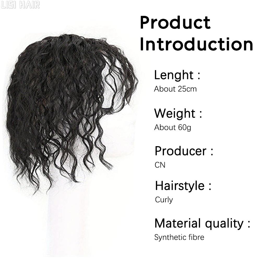 MISS WIG Synthetic Bangs Invisible Seamless Head Hair Water Ripple Hair Air Bangs Head Overhead Natural Invisible Wig For Women