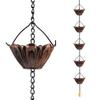 Vindar Rainwater Gutter Chain 2.6m MG4591 (Copper Color) with Adapter and 10 Cups