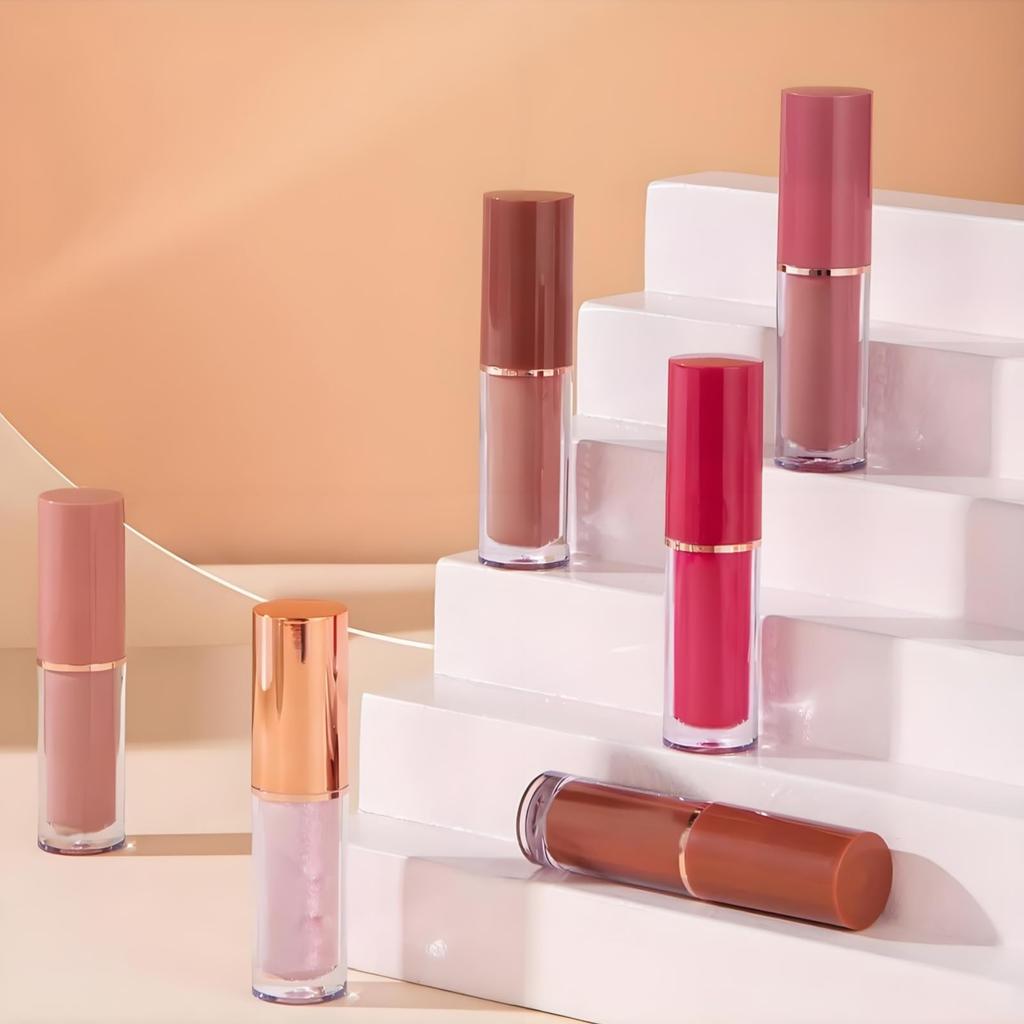 Matte Nude Lipstick Velvety Liquid Lipstick with Sexy Lip Smooth Lip Makeup with Gift Box 12-Color Set, Long-Lasting Non-Stick Cup, Gloss, Tint,