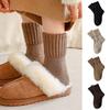 Unisex Winter Socks Warm Thickened Crew Socks Ribbed Stretchy Casual Thermal Socks for Men