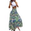Women's Bohemian Floral Long Half-body Skirt  Swing Loose Casual Vacation High Waist Beach Skirt Loose Holiday Party Skirts