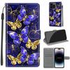 Golden Butterfly PU Leather Wallet Flip Photo Frame Book Case for iPhone Samsung Huawei Honor Xiaomi Redmi Oppo Sony Motorola Nokia Google