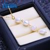 Natural Freshwater Baroque Pearl Pendant Fashion Long String Pendant Necklaces For Women Girl Gift