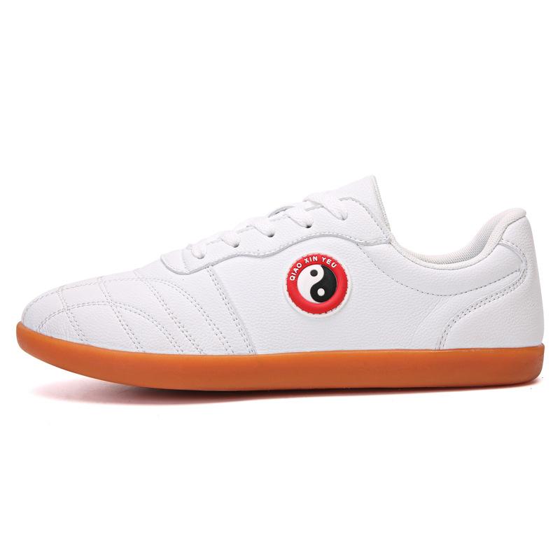 Genuine Leather Tendon Bottom Sneaker Martial Arts Shoes Soft Cowhide Tai Chi Practice Shoes Men's