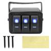 2/3 Gang Rocker Switch Panel With Bule LED Light Indicator For Vehicles Caravan Truck Marine 12-24V Waterproof Rotate Case