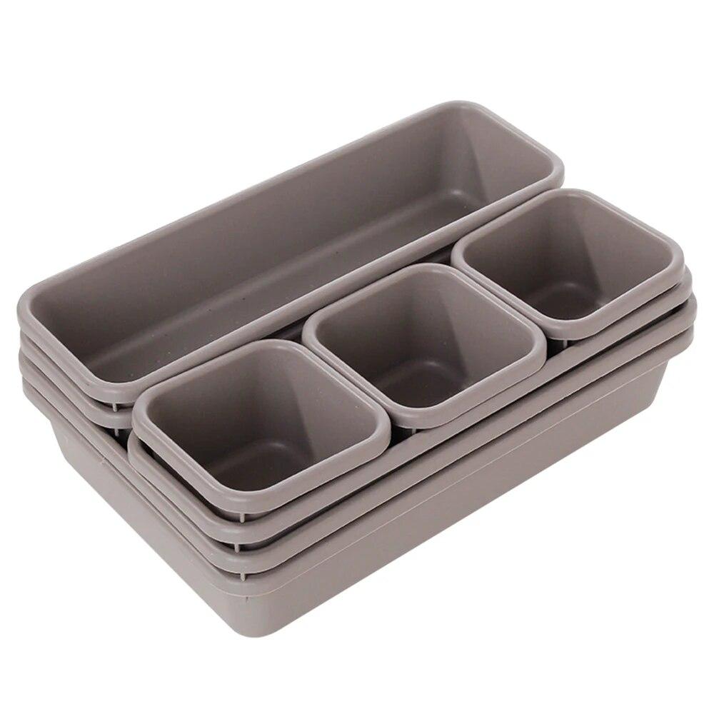 8Pcs/set Adjustable Drawer Organizer Box Trays Makeup Cosmetics Sundries Divider Holder Kitchen Bathroom Closet Jewelry Box