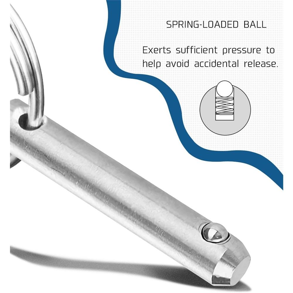6mm Marine Grade 316 Stainless Steel Quick Release Ball Pin For Boat Bimini Top Deck Hinge Marine Hardware Boat Accessories