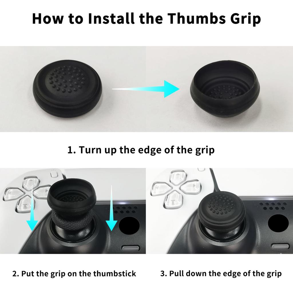 eXtremeRate PlayVital Guardian Protective Cover for Ps5 with Stick Cap Edition, Controller, [black]