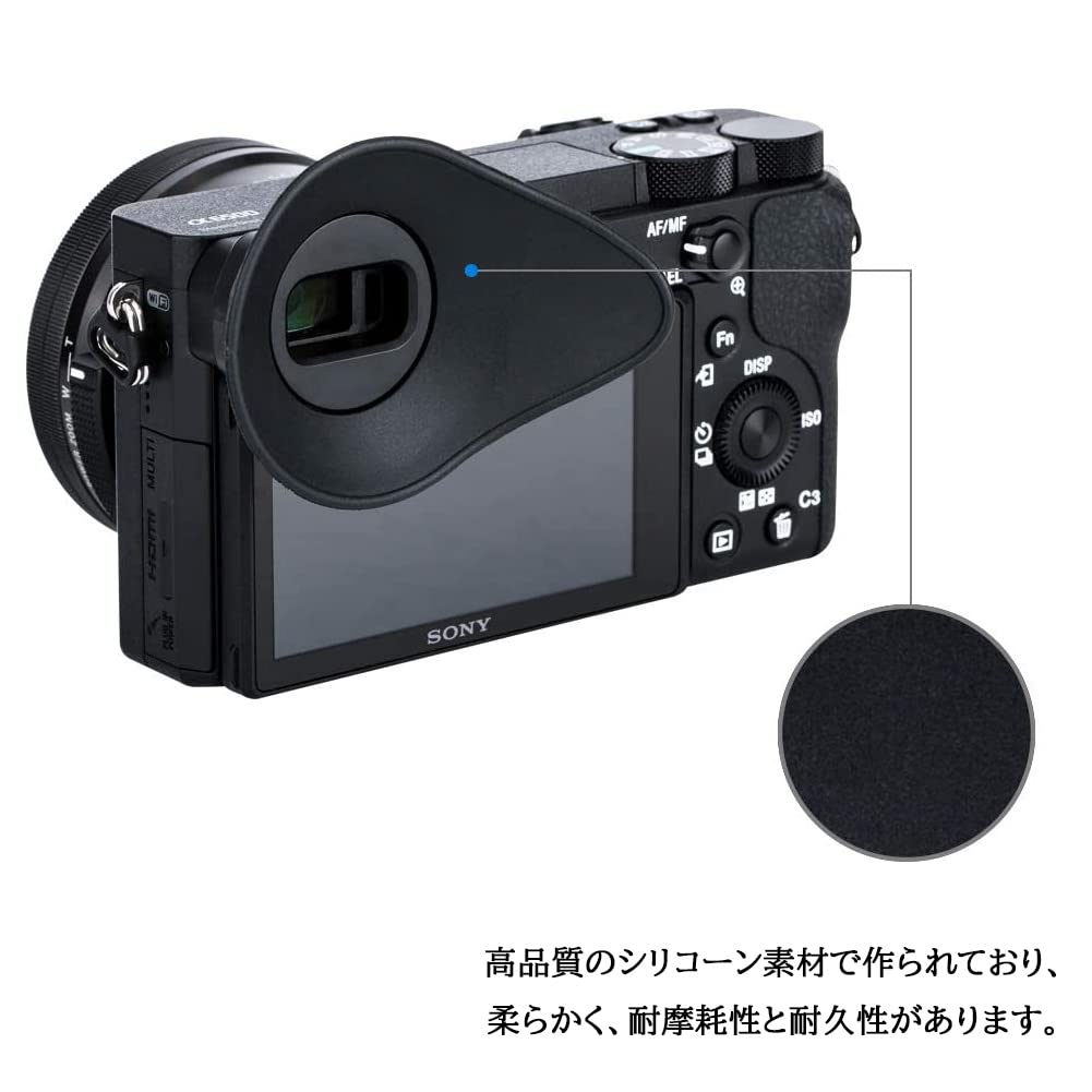 JJC Eye Cup Sony Eye Cup Compatible with Sony A6400 A6600 A6500 Camera 360 Degree Rotation Viewfinder Protection Comfortable Lightweight Made of