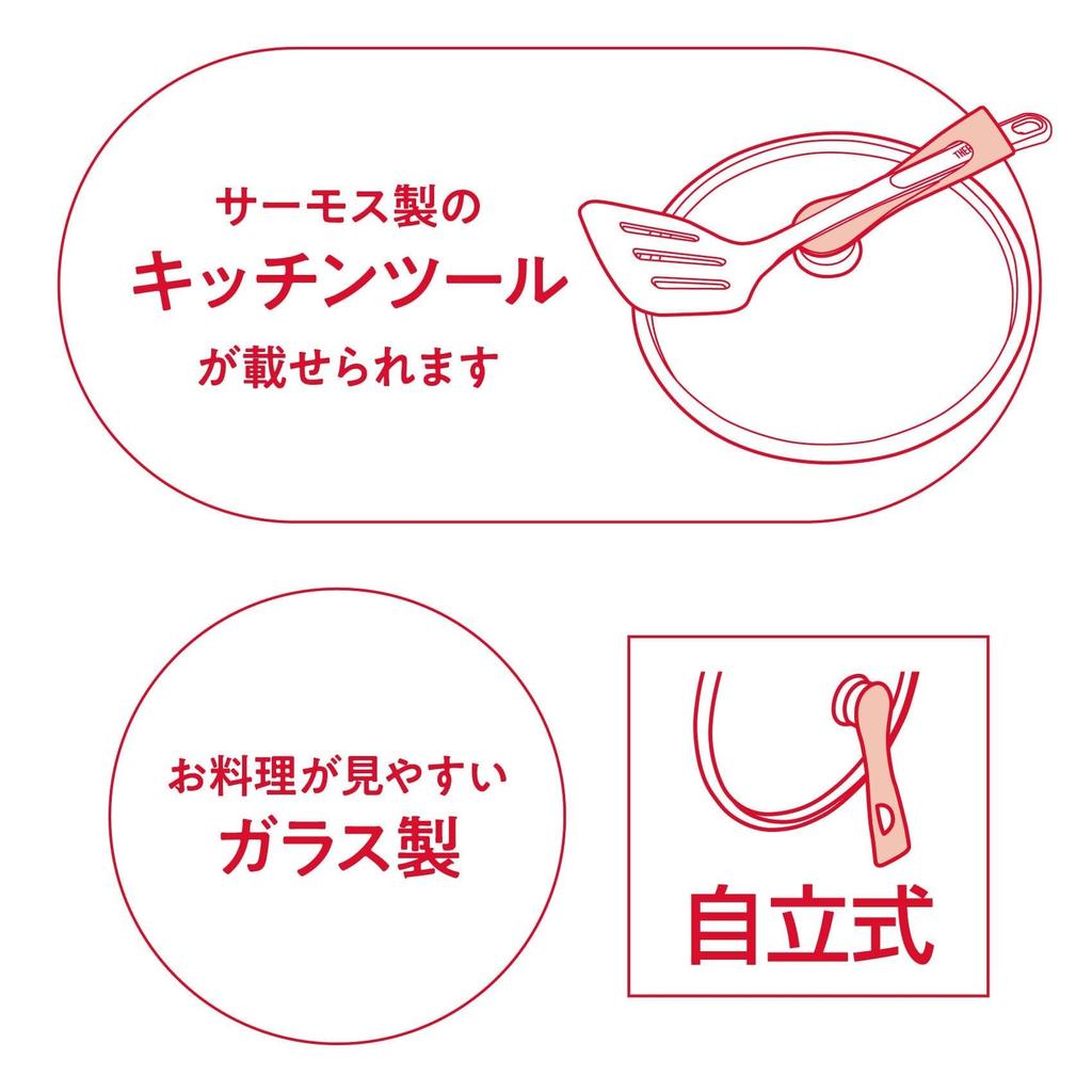 Thermos Подставка со стеклянной крышкой KLH 30 см, совместимая с черным BK KLH-030