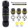 IP68 I Shape M20 Waterproof Fast Coupling 2/3/4 Core Screw Crimping Connection For Outdoor Cable Connection Electrical Connector