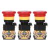 3PCs Emergency Stop Push Switch On Off Industrial Parts Engineering Plastic 440V 10A 22mm