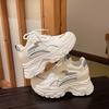 Inner Height Increase Dad Shoes Women 2025 Spring and Summer New Mesh Breathable Thick Sole Small Light Sports Little White Shoes Tide