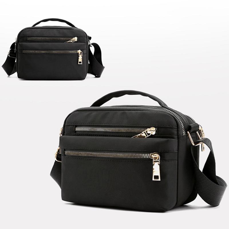 Casual Waterproof Nylon Shoulder Bags for Women Small Crossbody Messenger Bag Purse Female Multi-pocket Handbag Pouch