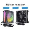 USB Computer Cooling Fan Mini Single/Dual Fan 1800RPM Mute Heat Dissipation Computer CPU Cooler Fan Computer Accessories for Android TV Box Router