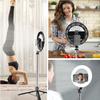 8" Selfie Ring Light with 66" Extendable Tripod Stand & Phone Holder, Portable Unplugged Dimmable LED Ringlight