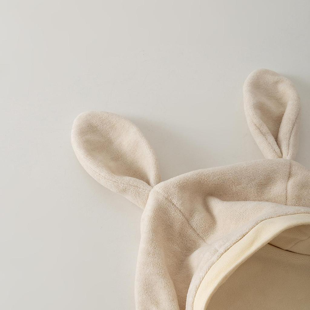 Unisex Baby Winter Hat & Scarf with Rabbit Ears - Windproof and Ear Protecting