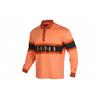 Casual Long-Sleeve Polo Shirt Men Tops Orange BQ5670-854