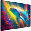 Canvas Print, Neon Whale