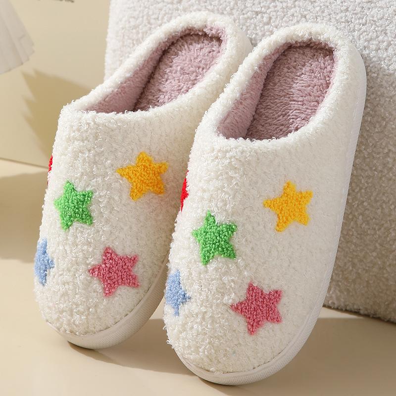New Autumn and Winter Male and Female Couples Cute Cartoon Puppy Cotton Slippers Home Indoor Non-slip Cotton Slippers