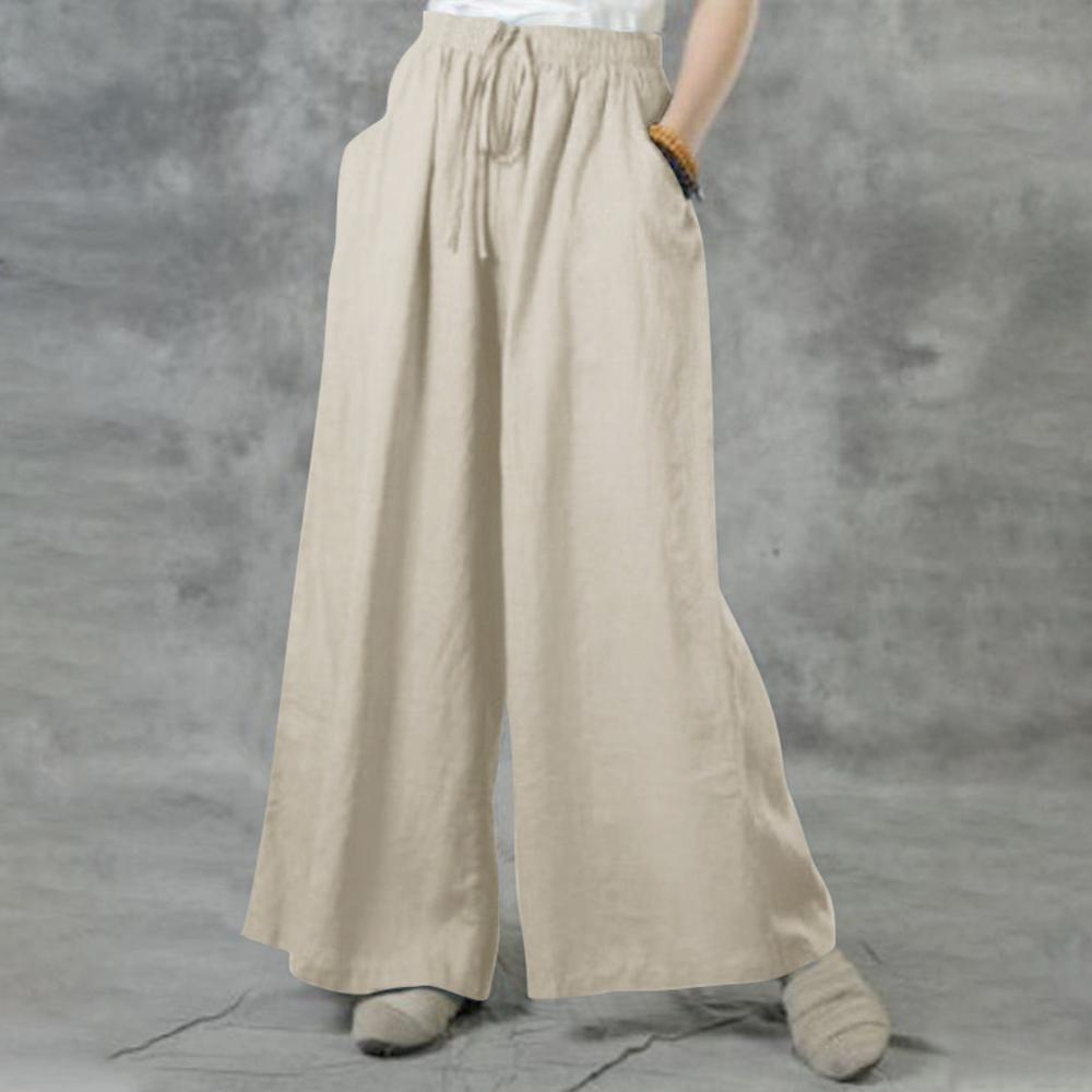 3XL 5XL Plus Size High Waist Long Pants for Women Clothing 2024 Summer Solid Casual Wide Leg Trousers Fashion Korean Female PANT
